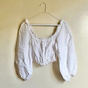 Show Me Your Mumu Suzanna white crop top